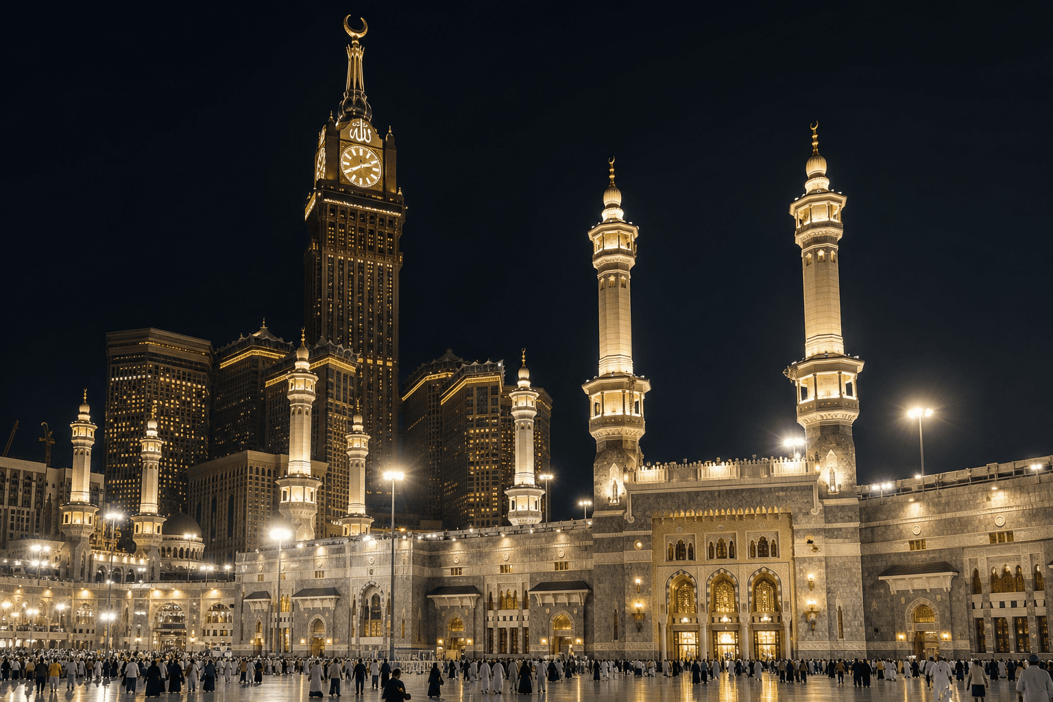 المسجد الحرام ليلاً